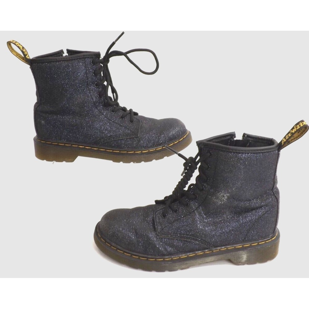 Dr. Martens Delaney Glitter Silver over Purple/Blue glitter boots -Ladies Size 5 - Picture 4 of 16